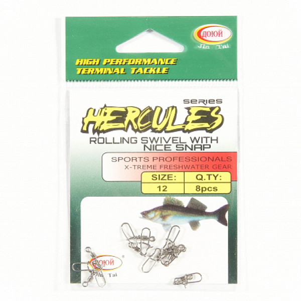 Вертлюг с карабином Hercules №7, 8 шт в Хабаровске Вертлюг с карабином Hercules №7, 8 шт в Хабаровске