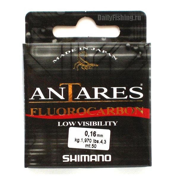 Леска зимняя Shimano Antares Fluorocarbon 30 м. 0,08 мм в Хабаровске