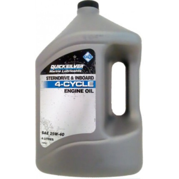 Масло Quicksilver 25W-40 4л Sterndrive & Inboard 4-stroke synthetic blend в Хабаровске